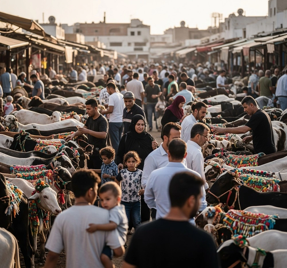 Transactions at the Qurban animal market approaching Eid al-Adha